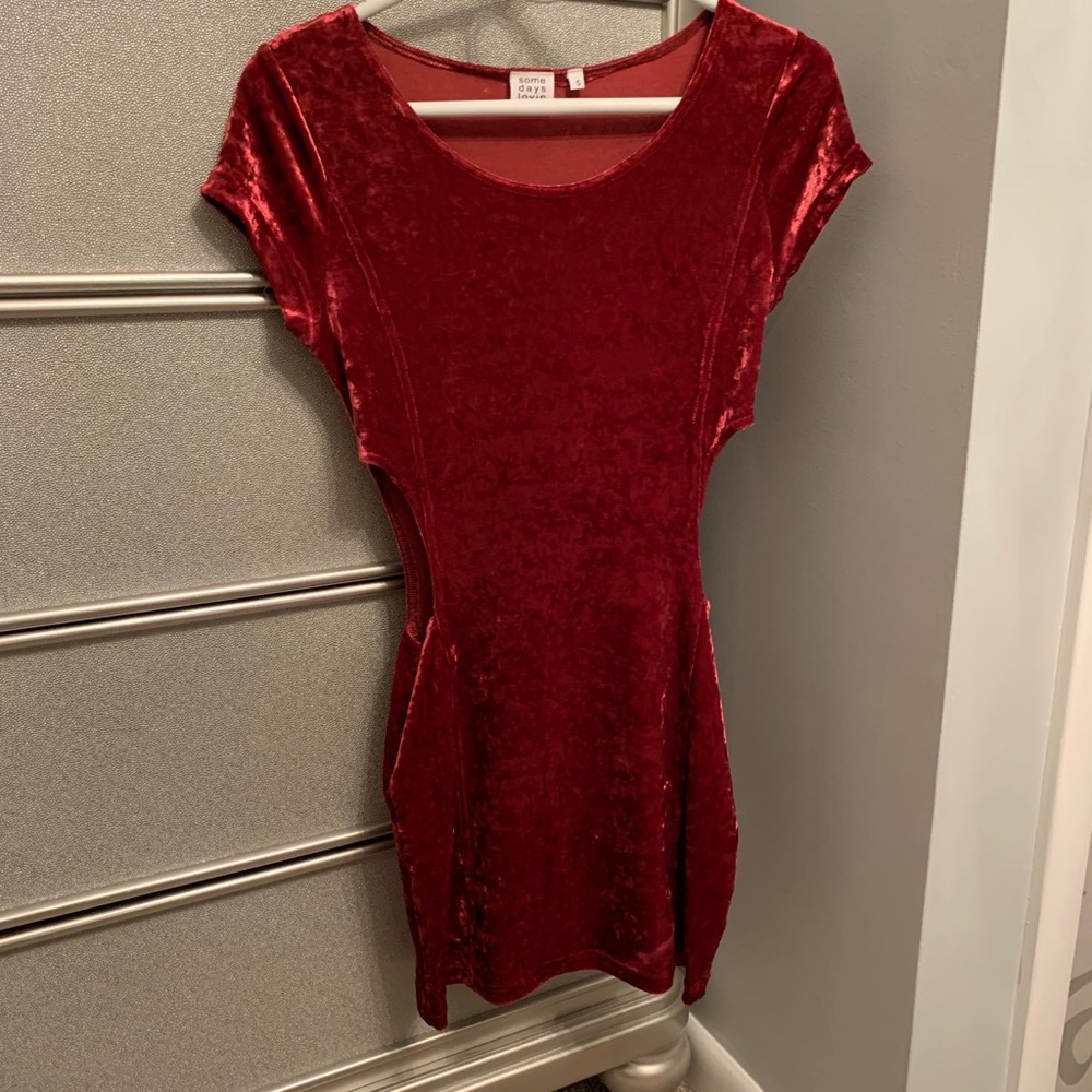 Somedays Lovin’ Velvet Cutout Dress - Picture 1 of 12